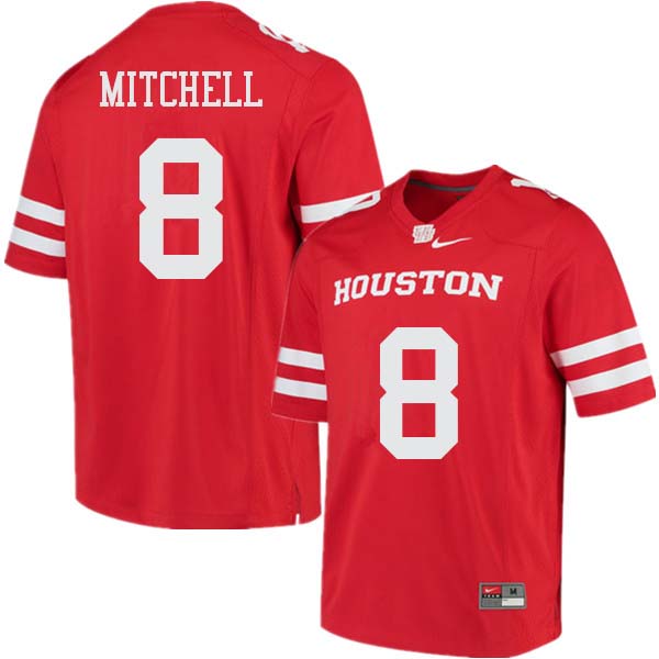 Men #8 Davion Mitchell Houston Cougars College Football Jerseys Sale-Red - Click Image to Close